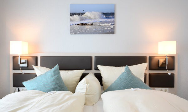 Juniorsuite Villa Kristina, Ansicht des Doppelbetts